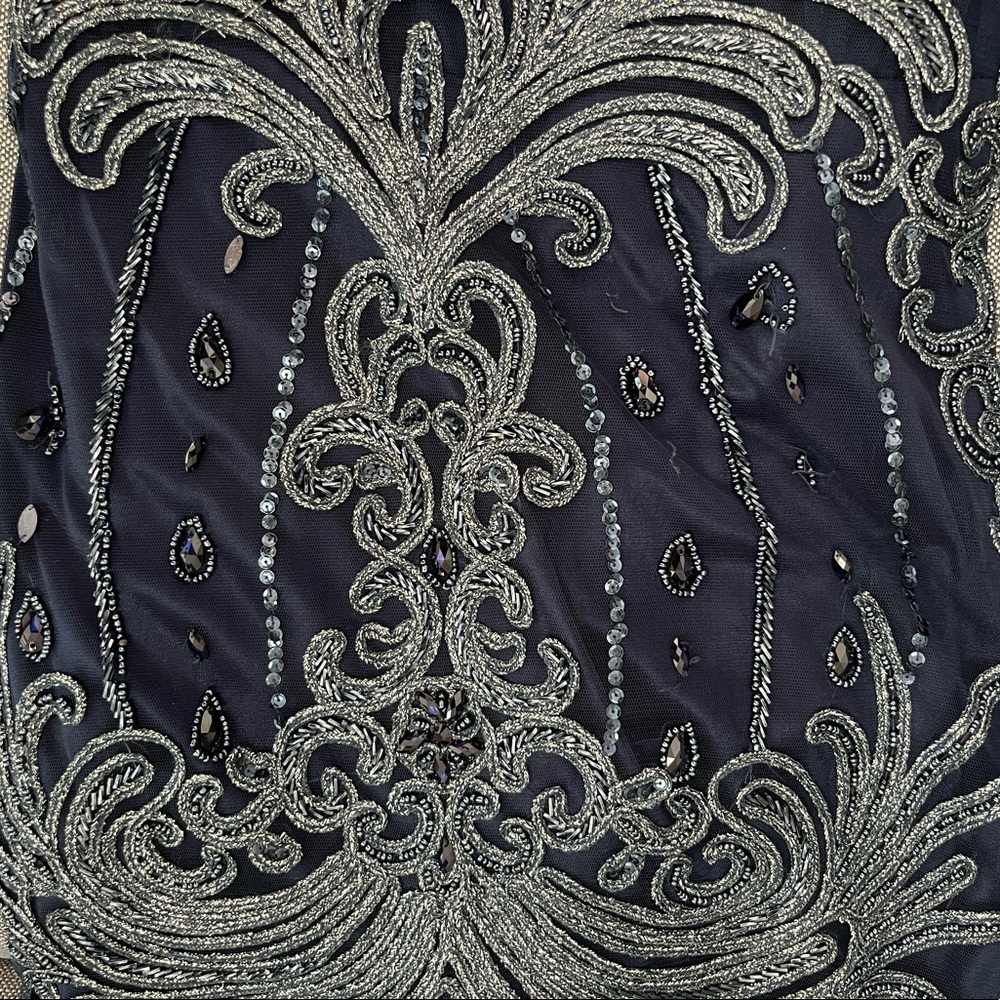 Feriani Couture navy beaded halter gown - Picture 12 of 12